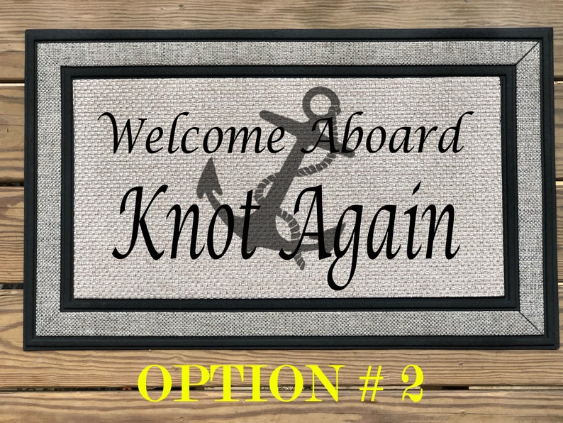Personalized Boat Mat Nautical Custom Saying Etsy