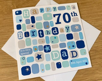 Great Grandad Birthday card Personalised Dad 70th 80th 90th any name//message//age