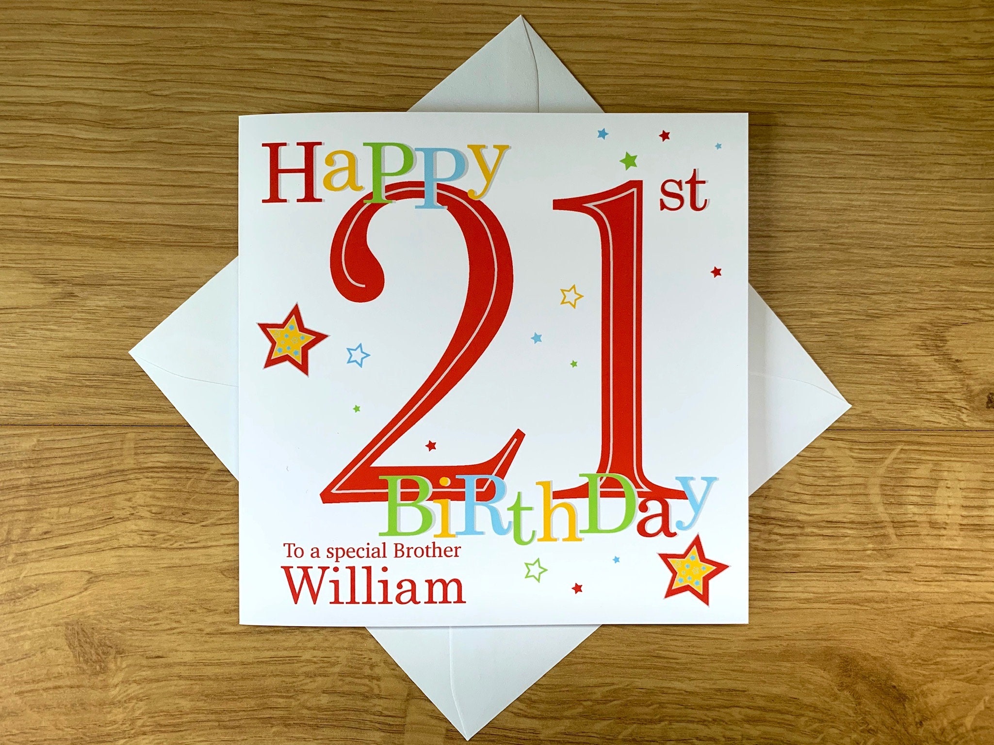 Personalised 21st Birthday Card Son Grandson Brother Nephew - 18th ...