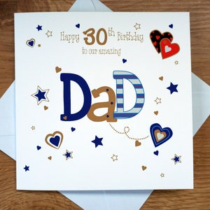 Personalised DADDY DAD 30TH Birthday Card - Any Age/any Name/any ...