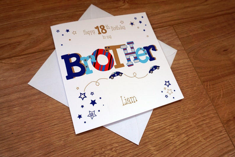 Personalised BROTHER 18TH Birthday Card Any Age/Any Name