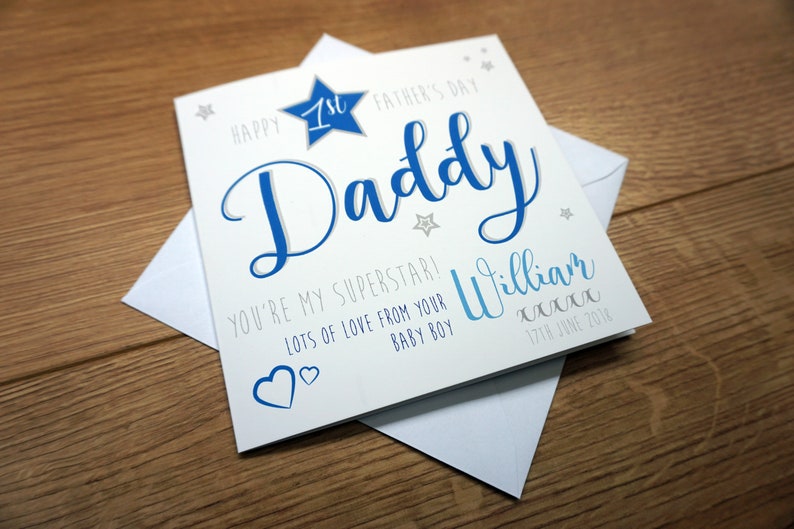 personalised first fathers day card