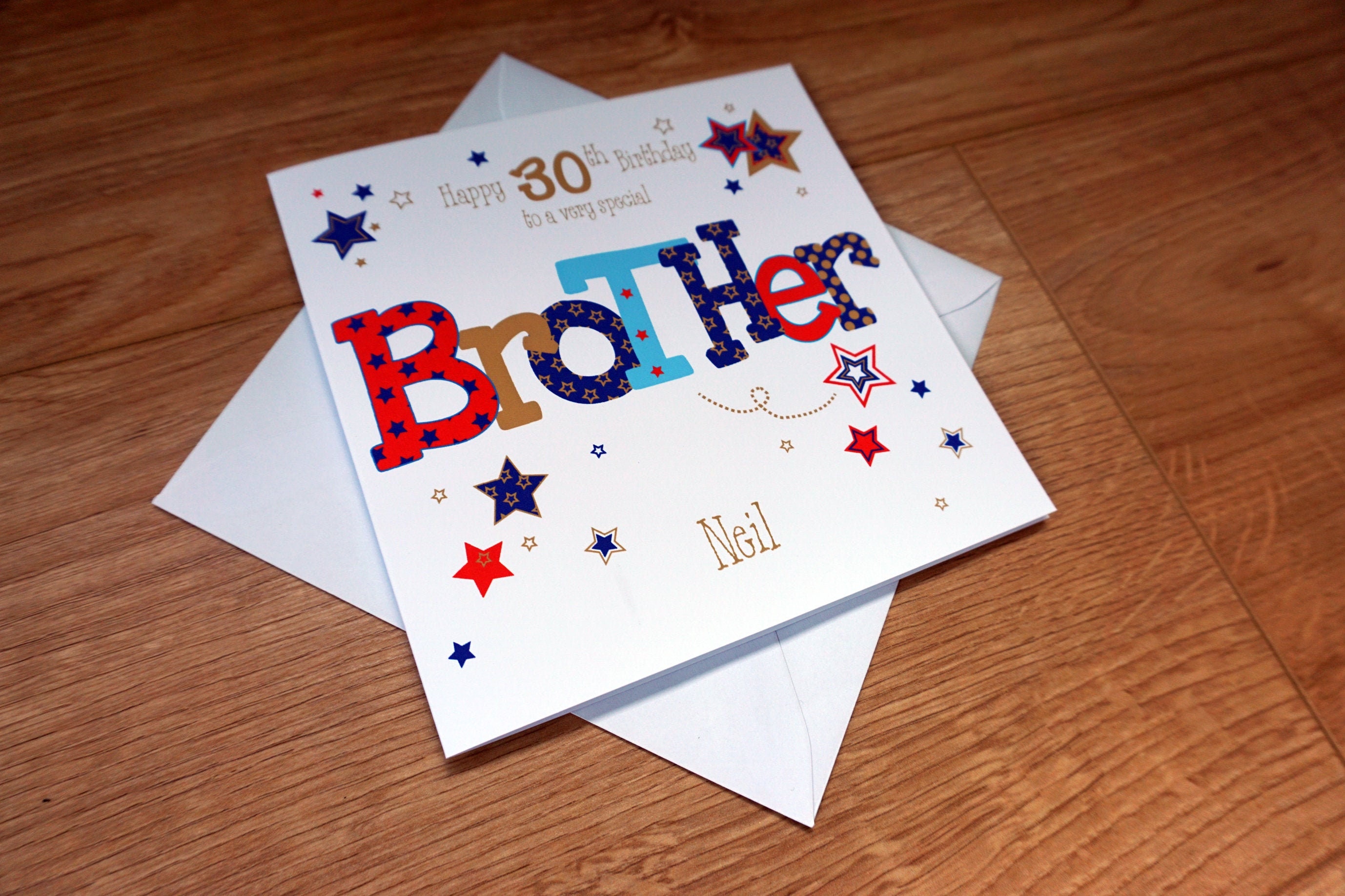 Personalised BROTHER 30TH Birthday Card Any Age/any Name Etsy UK