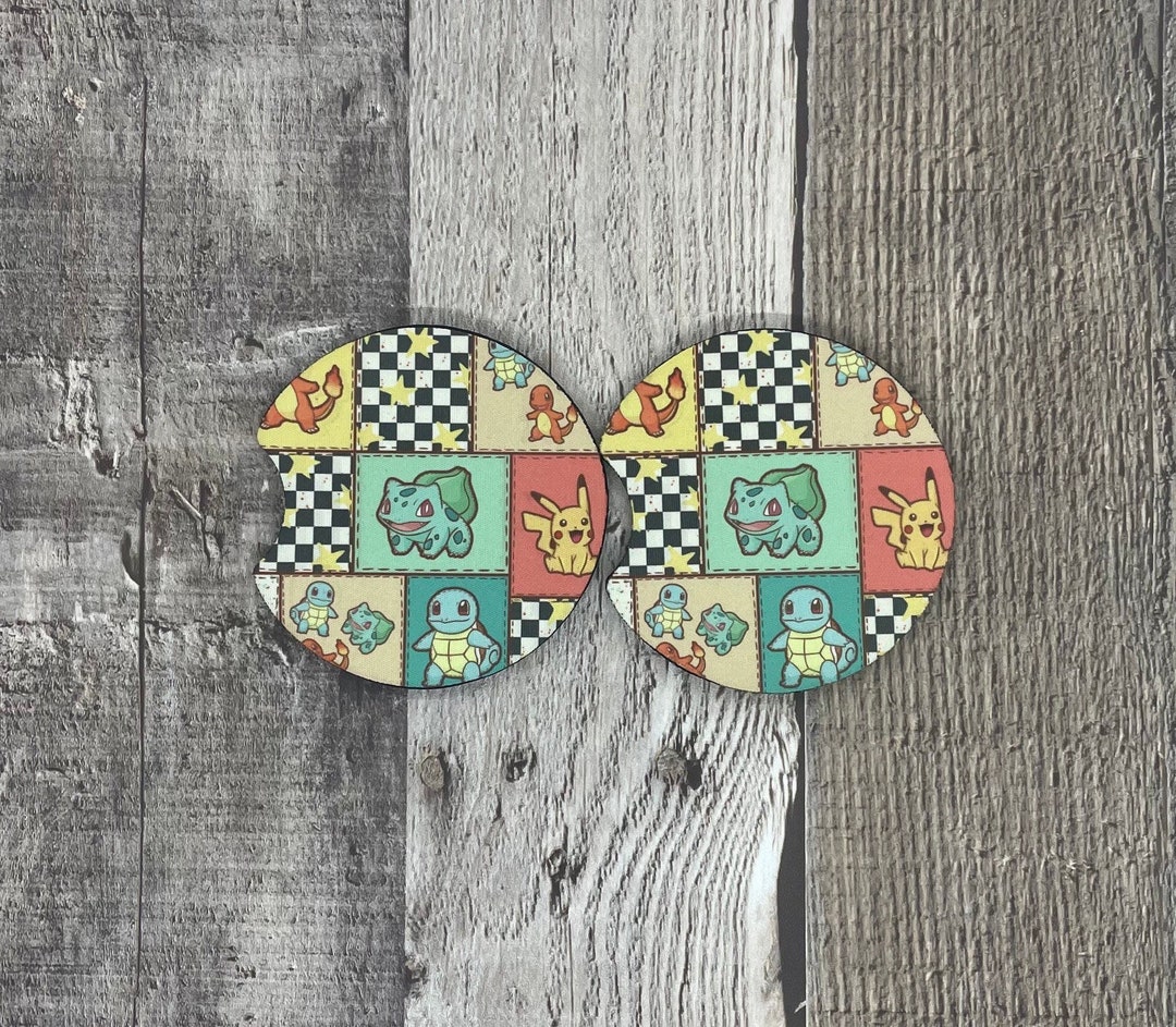 Poke Patch Car Coasters, Car Accessories - Etsy