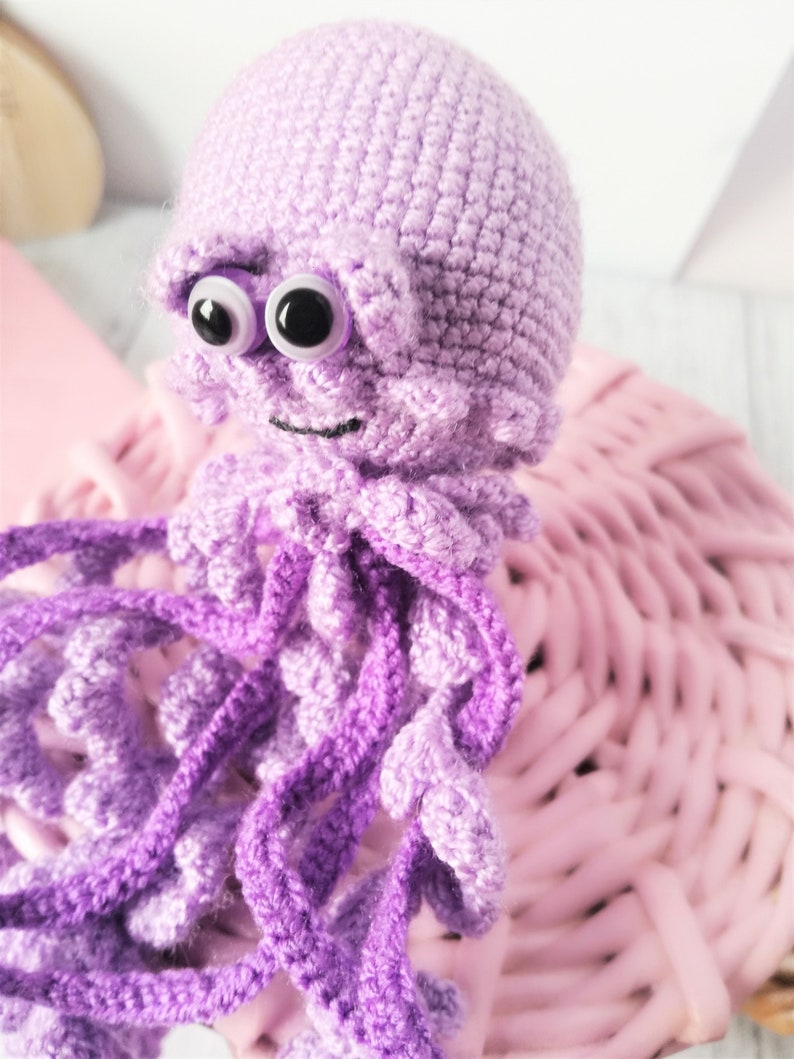 Crochet Jellyfish Toy Jellyfish Stuffed Toy Jellyfish Plush Etsy