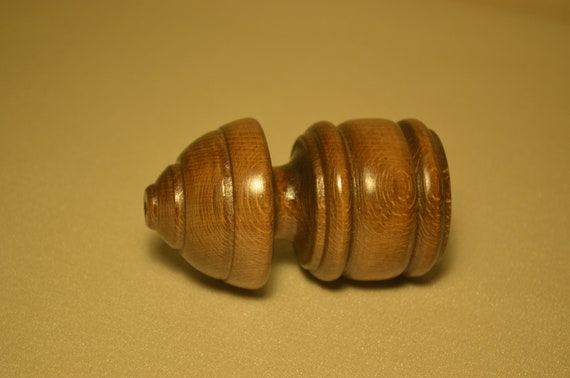 Elegant Vintage Handmade Wooden Curtain Rod Ends Finials Etsy