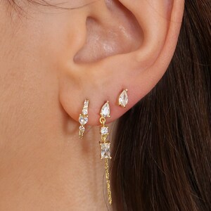 Diamond earrings, Small stud earrings