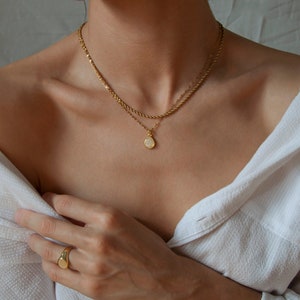 Raw Moonstone Necklace, Moonstone Pendant Gold, Natural Stone Necklace, June Birthstone, Gift for Wife