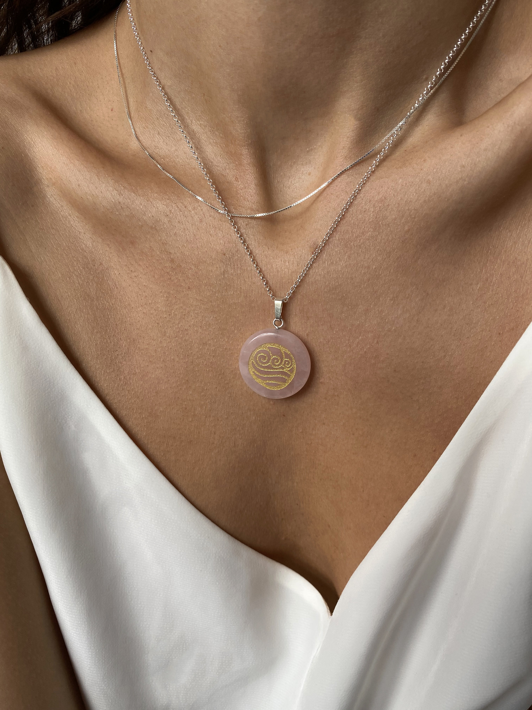 Water tribe necklace, Katara cosplay, Rose quartz crystal necklace, A…