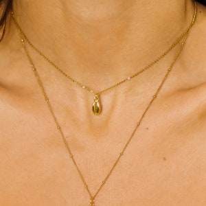 Rohe Amethyst-Kristallhalskette, zierliche Amethyst-Halskette Echt, Valentinstag Geschenk für sie, Rohkristall-Halskette Gold Bild 5