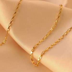 Simple necklace dainty choker gold, Gold layered necklace set, Two delicate necklace gold, Thick gold chain choker necklace image 3