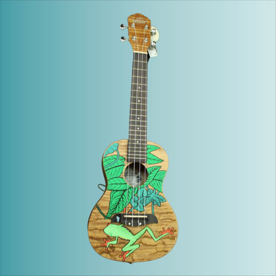 Engraved tree Frog Ukulele W/shoulder Strap Etsy