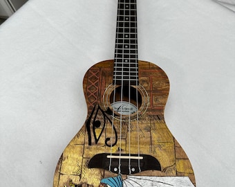 Engraved "Egyptian design" ukulele
