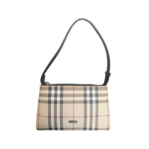 Authentic Burberry: Beige/pink nova Check & Leather, Cross Body Bag (i)
