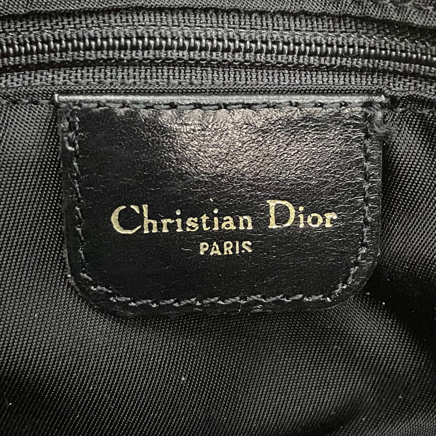 Saddle vintage cloth handbag Dior Black in Cloth 14566334 #31 Saddle vintage cloth handbag Dior Black in Cloth 14566334