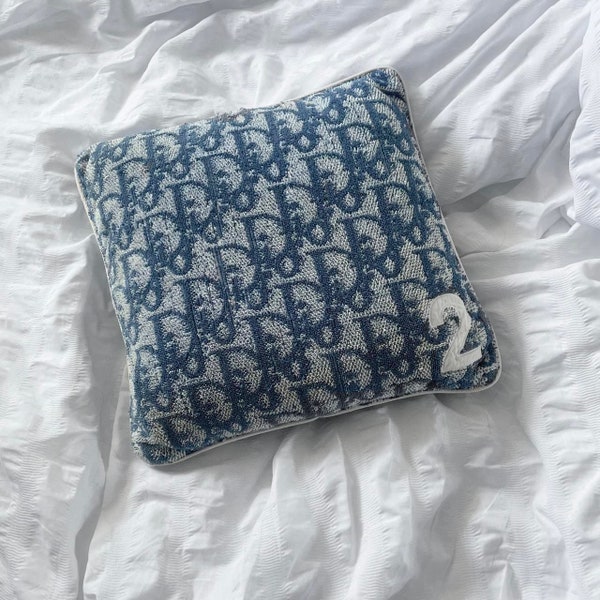 Vintage Dior Monogram Terry Cloth Cushion Cover