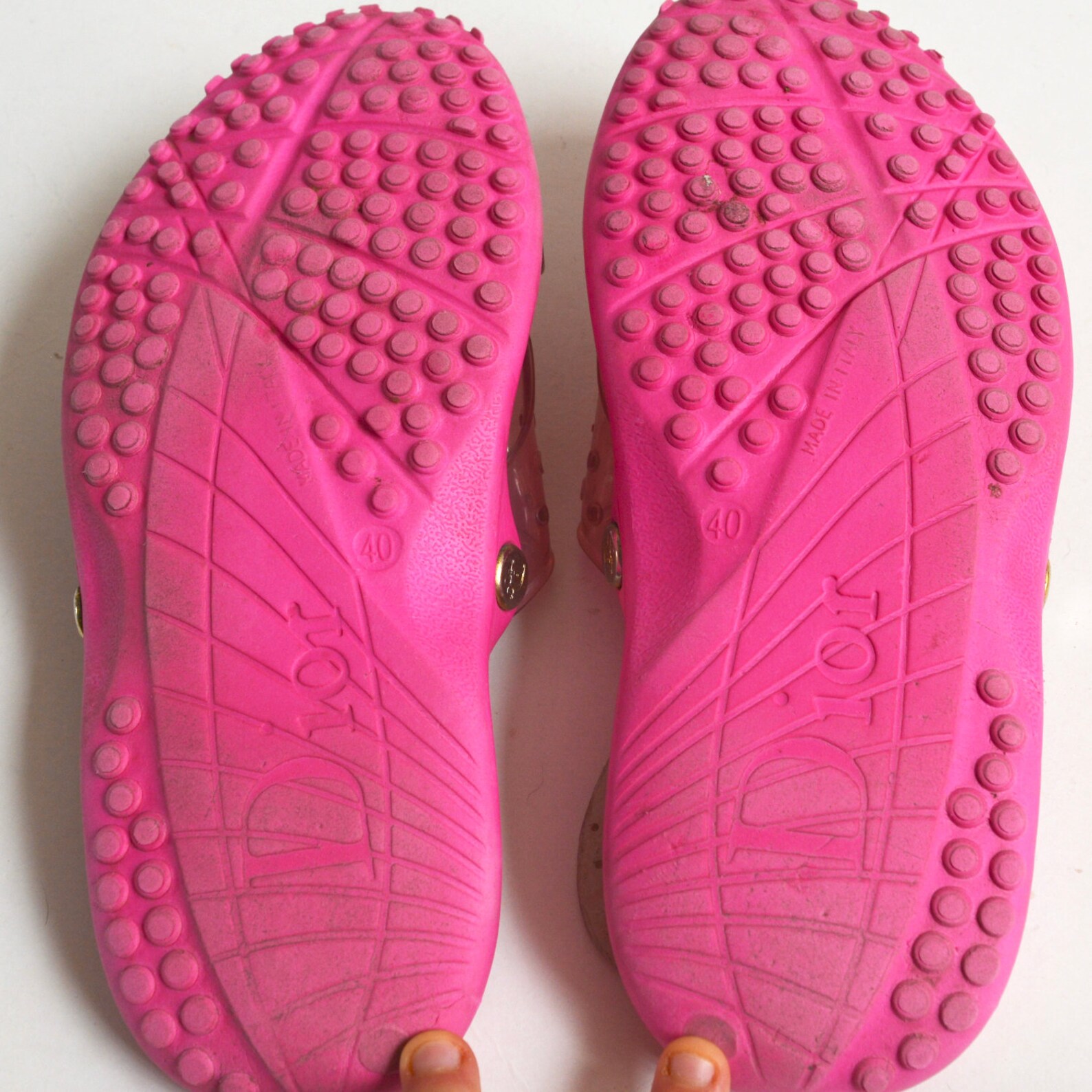 Authentic Dior Rubber Pool Sliders in Pink Size 6.5 Vintage | Etsy
