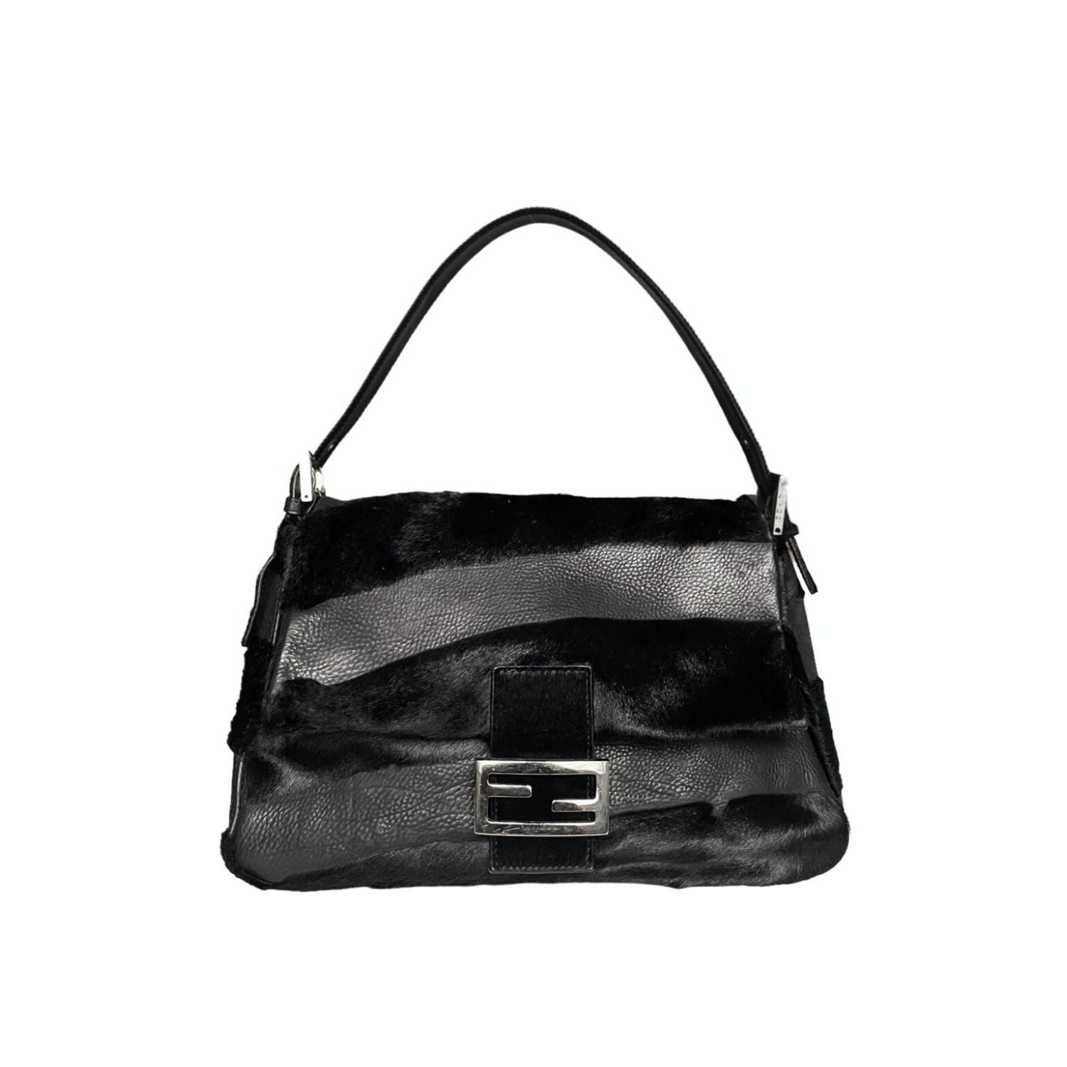 Fendi Bag Authentic Fendi Patchwork Ponyhair Style Mama SchulterTasche in Schwarz vintage 2000s y2k 90s Etsy