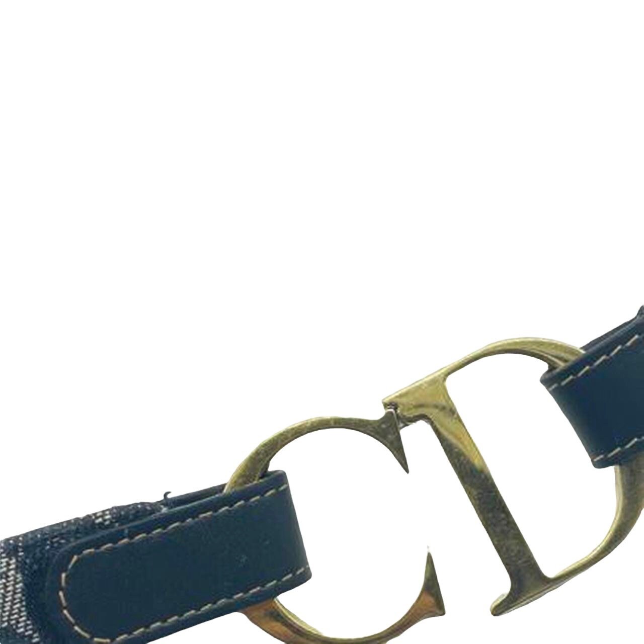 Dior Belt Authentic Dior CD Buckle Monogram Belt Gold Navy - Etsy