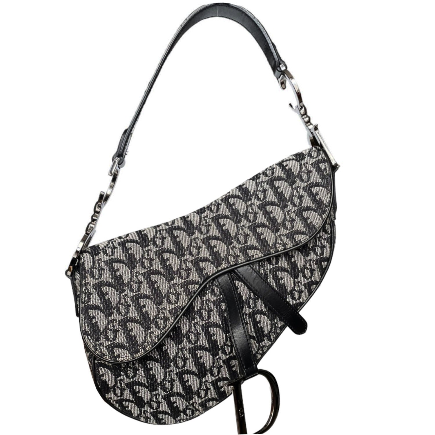 Dior Saddle Bag Authentic Dior Monogram Shoulder Saddle Bag Etsy UK