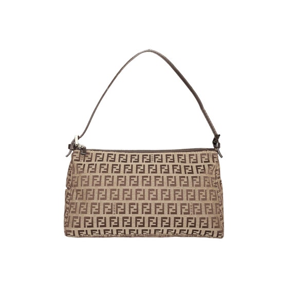 Fendi Bag Authentic Fendi Monogram Shoulder Baguette Bag in 