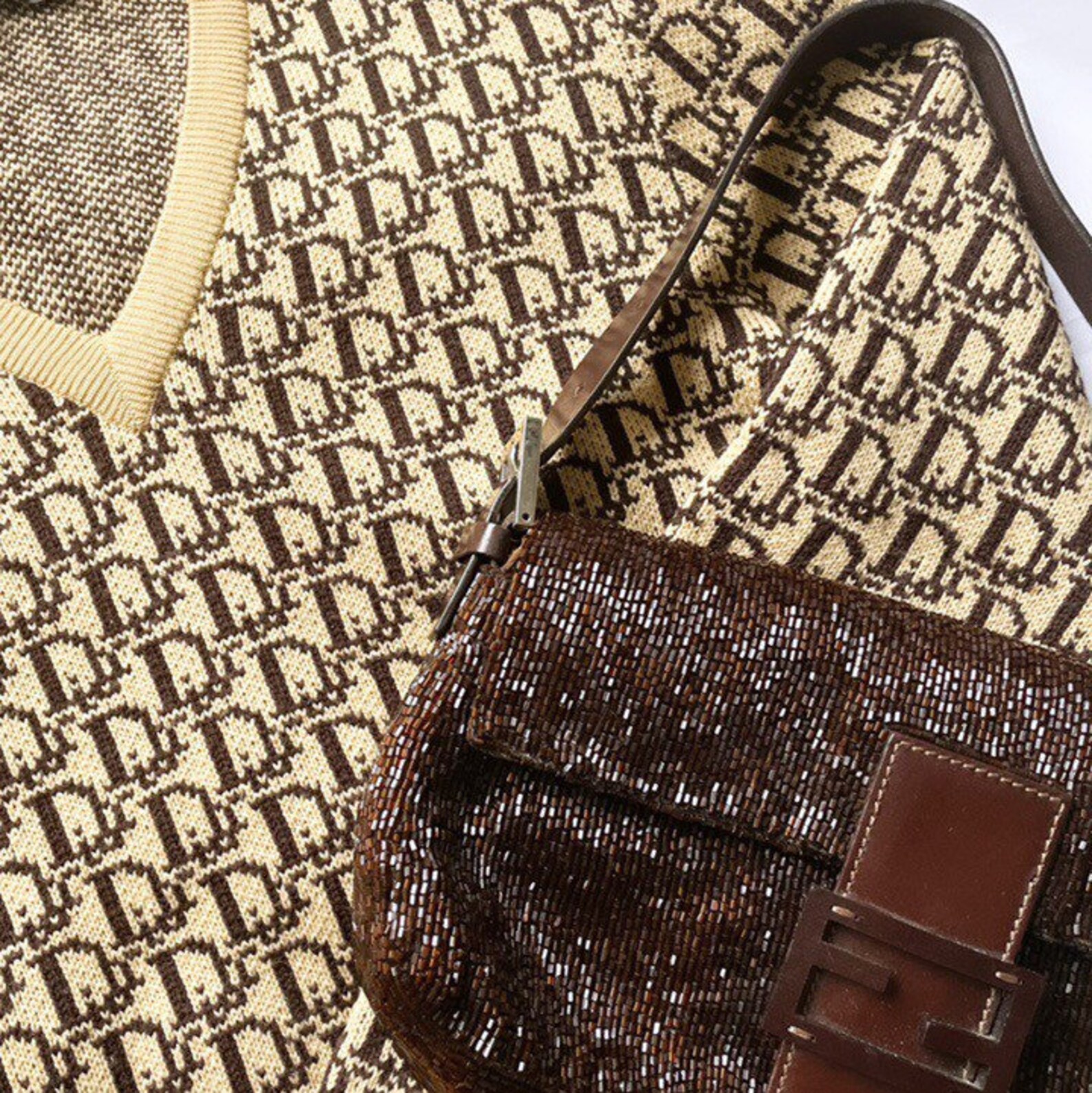 Dior Jumper Authentic Dior Monogram Jumper in Beige Size M Etsy