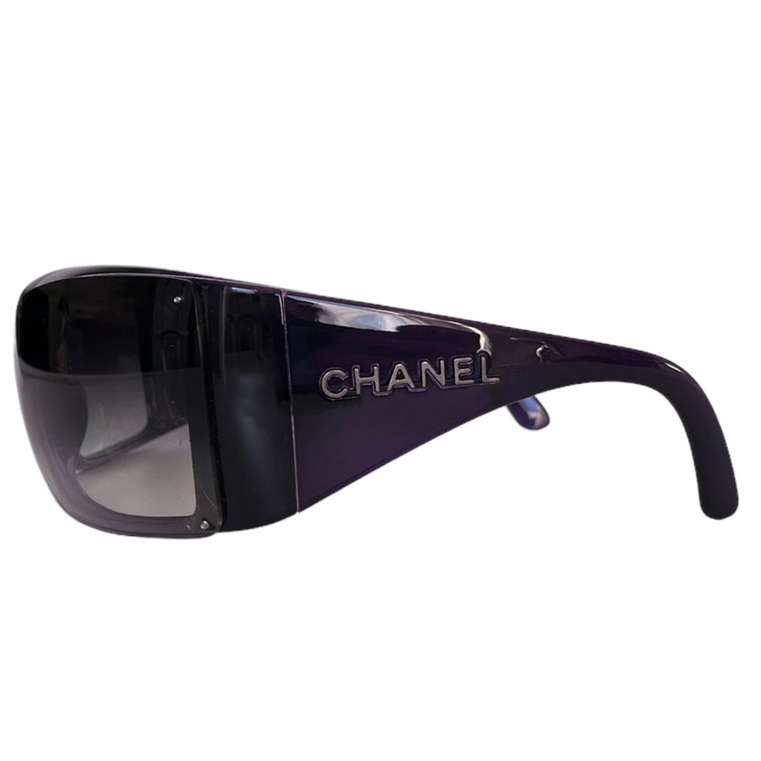 Chanel Sunglasses Authentic Chanel Spellout Logo Wraparound Sunglasses