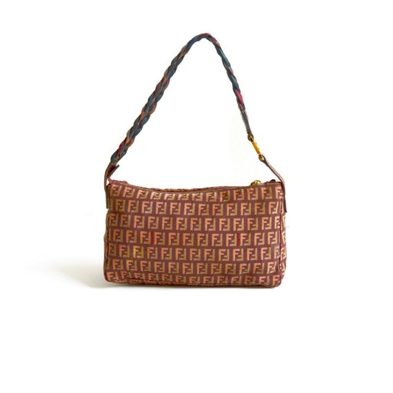 Authentic Fendi Vintage Zucchino Baguette Shoulder