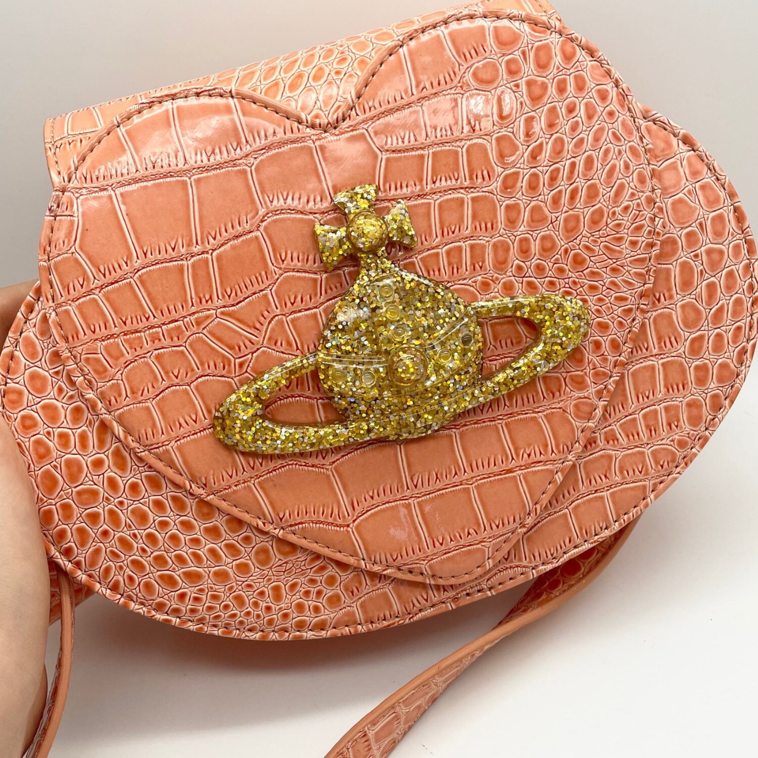 Vivienne Westwood Heart Bag Chancery Faux Snakeskin Orb Bag in Etsy