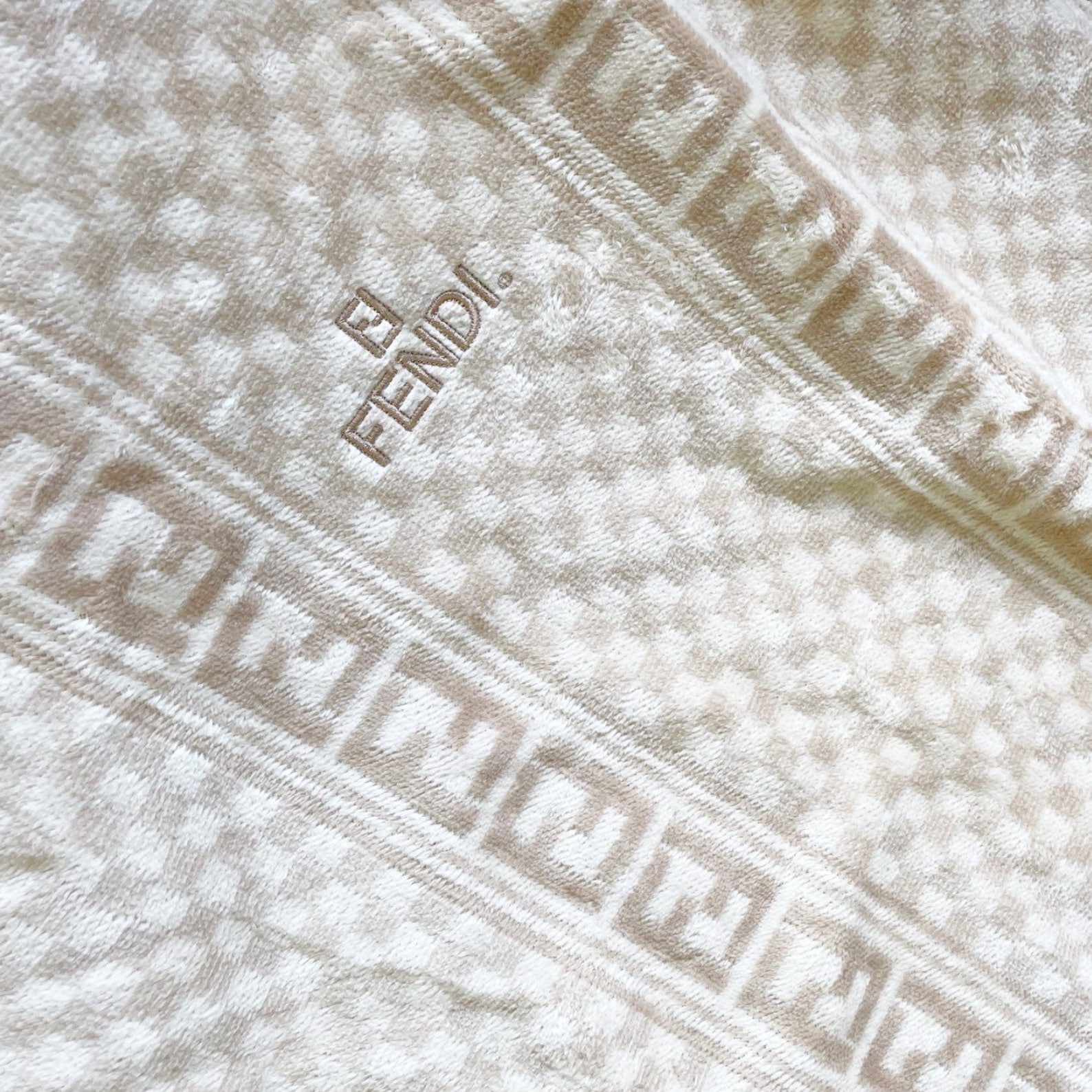 Fendi Blanket/Throw Authentic Fendi Zucca Large Blanket Etsy