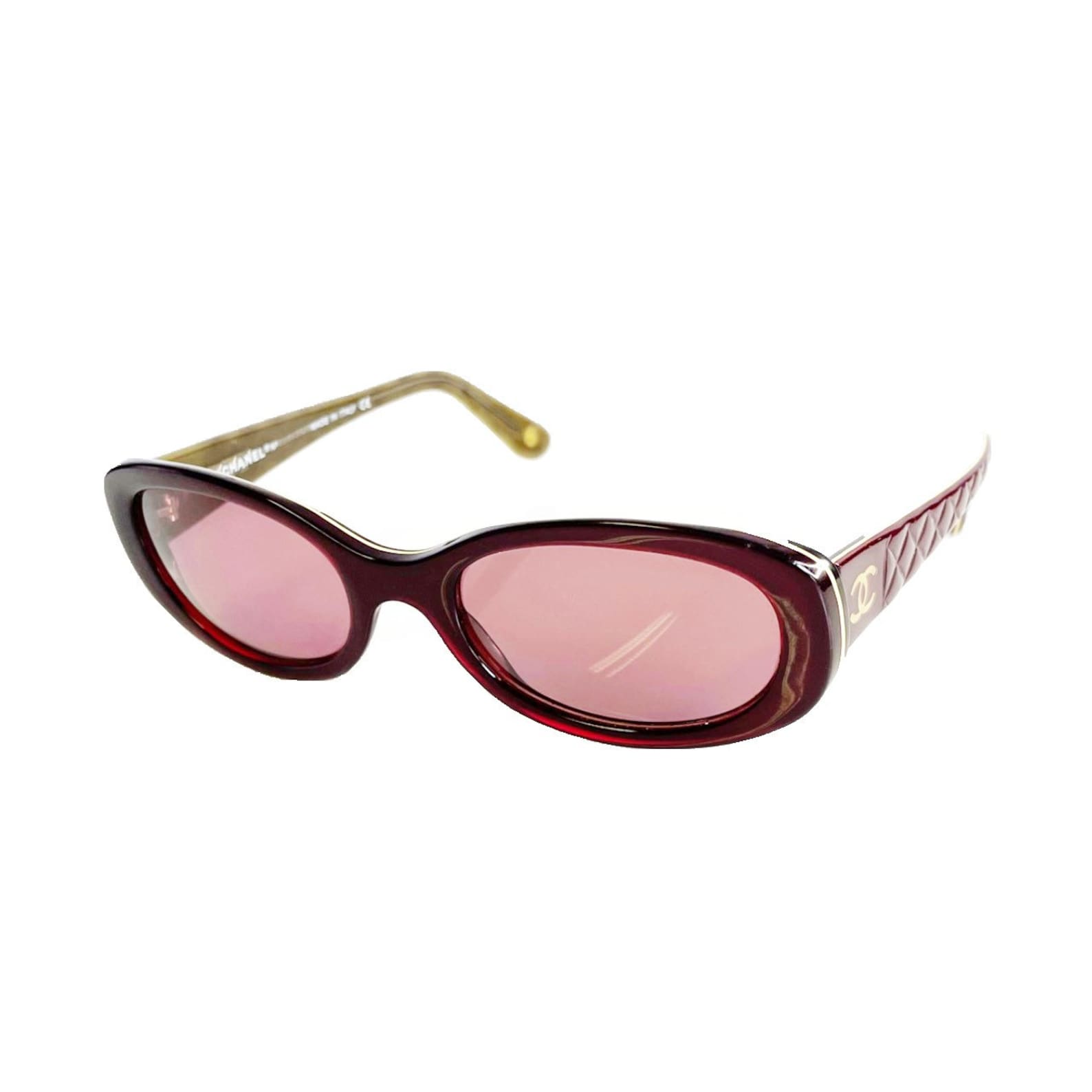 chanel red frame sunglasses