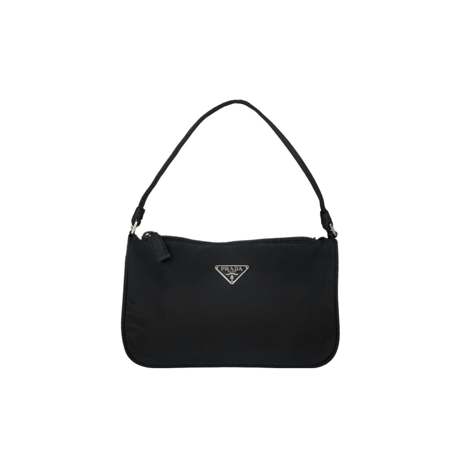 Prada Bag Authentic Prada Nylon Mini Shoulder Bag in Black 