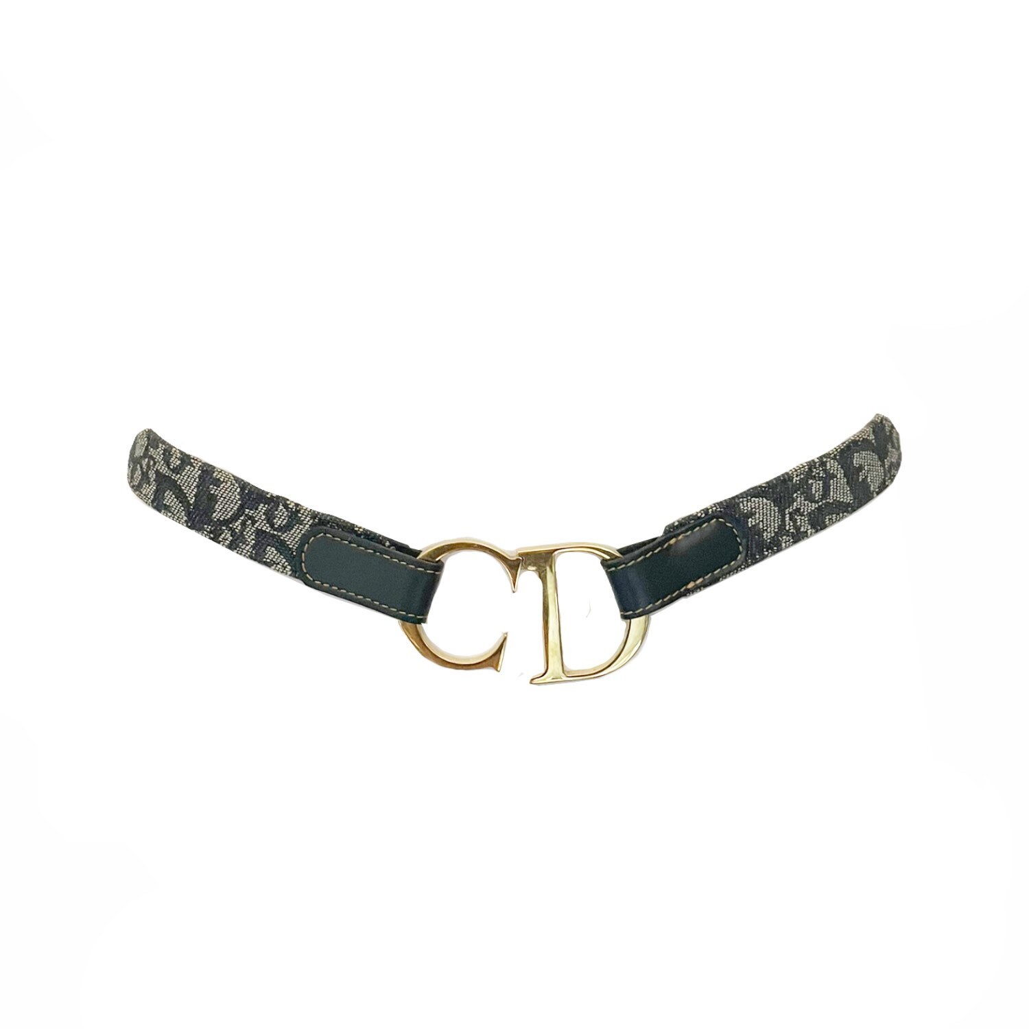 Dior Belt Authentic Dior CD Buckle Monogram Belt Gold Navy - Etsy