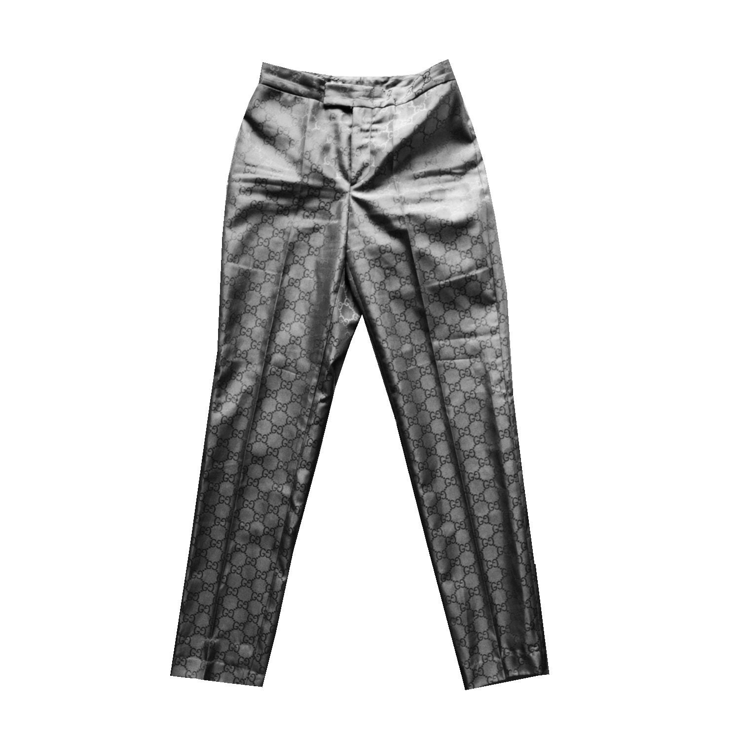 Image of Authentic Gucci Monogram Straight Leg Tailored Trousers Uk  S Vintage