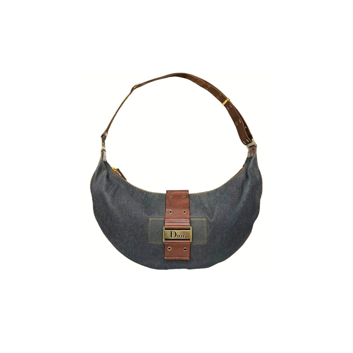 Vintage Christian Dior Denim Saddle Handbag MC0031 011723 LS