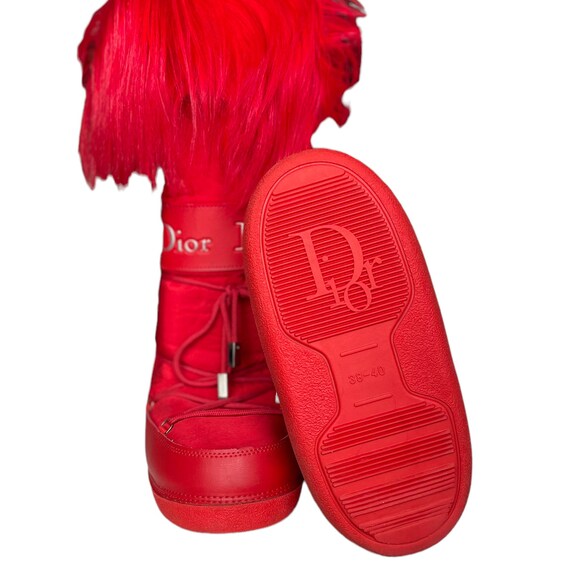 Dior snow boots red Clearance