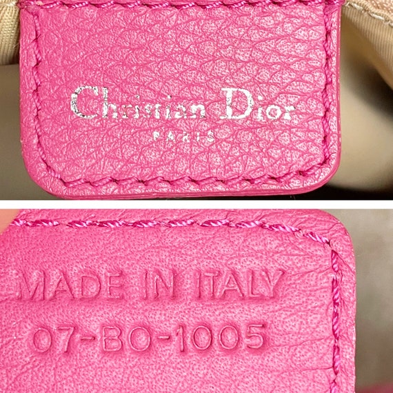 Dior Pink Oblique Boston Bag White Cream Leather Patent leather