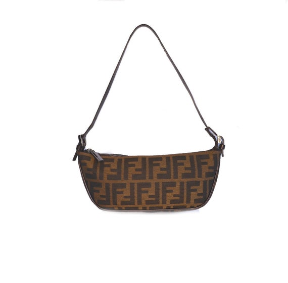 Fendi Bag Authentic Fendi Zucca Monogram Baguette