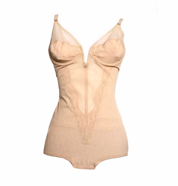 RARE 1970s Christian Dior Monogram Mesh Bodysuit s