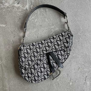 Dior - Saddle Bag Gray Dior Oblique Embroidery - Women