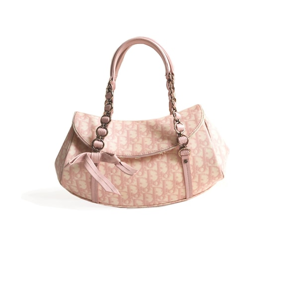 Authentic Dior Monogram Shoulder Bag in Pink 90s y