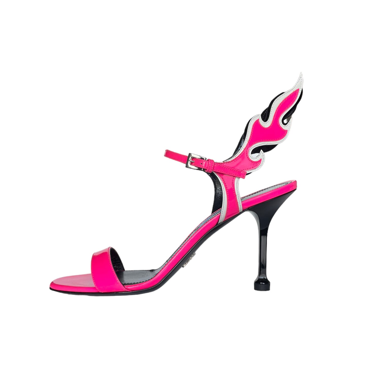 Prada pink top fire heels