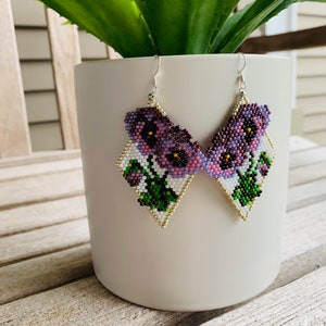 Pansy earrings