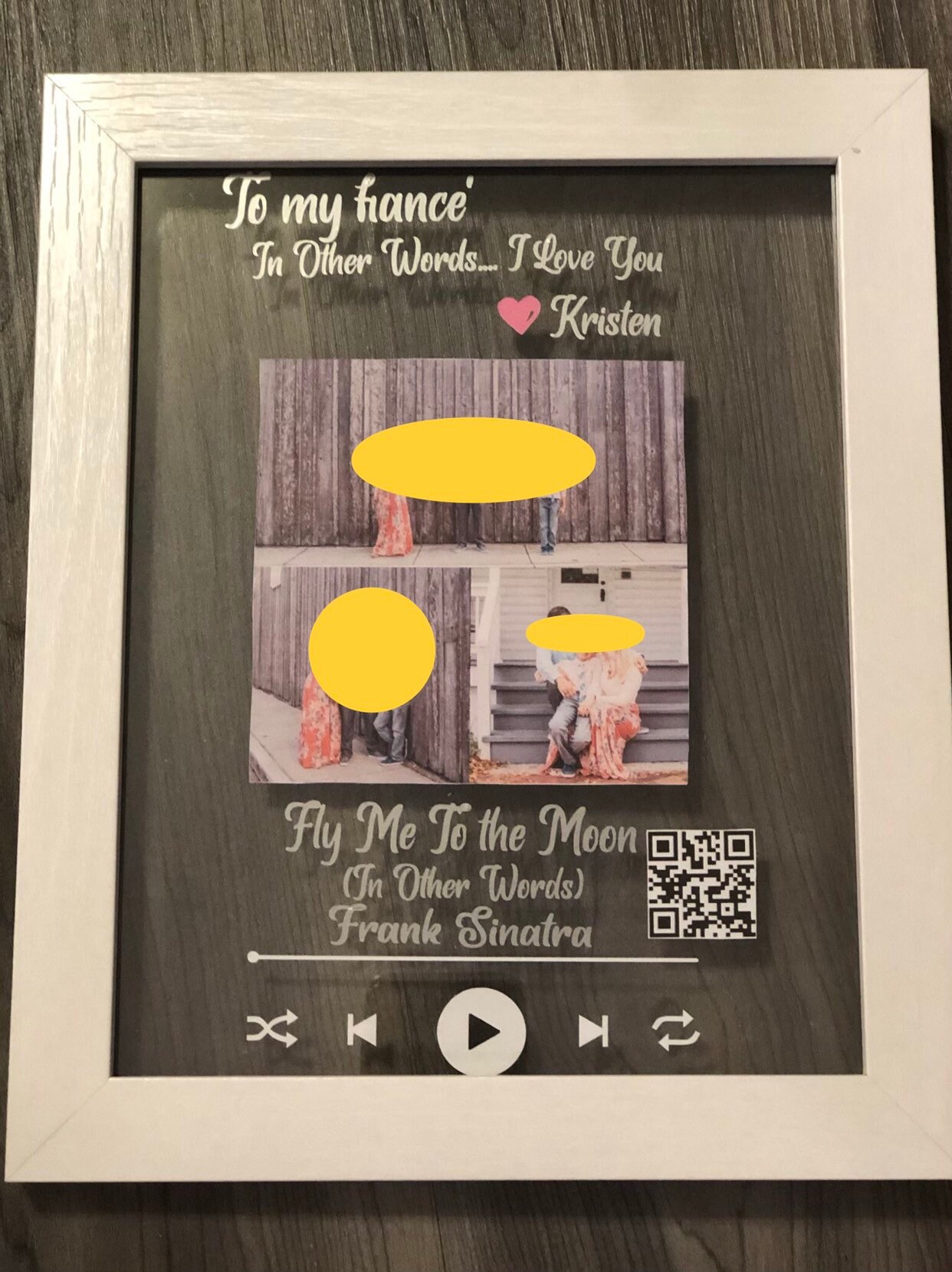 Personalized Qr Code Frames Personalized Photo Floating Frame With Music QR Code - Etsy