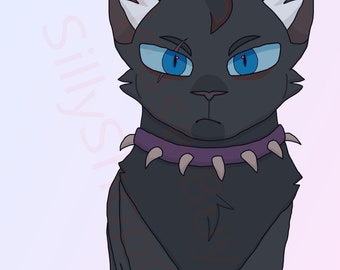 Scourge - Warrior Cats Printable PNG Sticker: Cake Topper, Gift (Instant Download - 1pc)