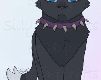 Scourge - Cat Warriors Printable PNG: Cake Topper, Gift (Instant Download - 2pc)