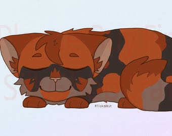 Flickerkit - Warrior Cats Printable PNG Sticker: Cake Topper, Gift (Instant Download - 1pc)