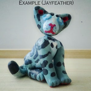 Customizable Warrior Cat Character/OC Clay Figure/Figurines - Cheap and OOAK!