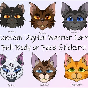 Warrior Cats SVG Digital Stickers INSTANT DOWNLOAD: Clan 