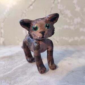 Figuras de arcilla de Gatos Guerreros: Princesa, Estrella Torcida, Hoja Jaspeada Crookedstar
